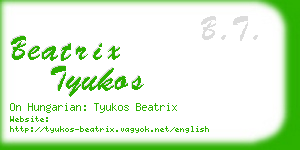 beatrix tyukos business card